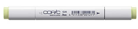 COPIC Classic Marker Typ G - 20, Wax White, professioneller Layoutmarker, mit einer breiten und einer feinen Spitze