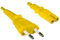 DINIC Stromkabel, Netzkabel Euro-Stecker auf C7 2-pin Euro-8 (1,80m, 1 Stück, gelb)
