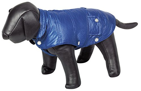 Nobby Dog Coat Danika with Dots, 32 cm, Silver/ Blue
