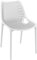 CLP XXL-Bistrostuhl Air Aus Kunststoff I Gartenstuhl Mit 44CM Sitzhöhe I Outdoor-Stuhl Mit Wabenmuster, Farbe:weiß