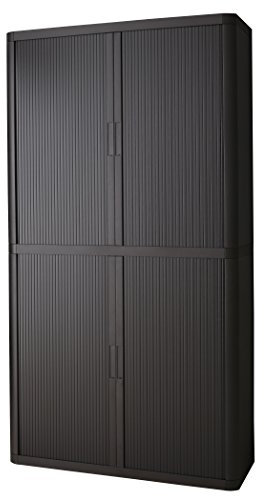 Paperflow EasyOffice Aufbewahrungsschrank mit 4 Ablagen, 203,2 cm hoch, Schwarz