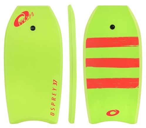 Osprey Bodyboard for Kids and Adults, Lightweight Deck Boogie Board with Leash, Durable Core for Surfing & Bodysurfing, Multiple Sizes and Colours