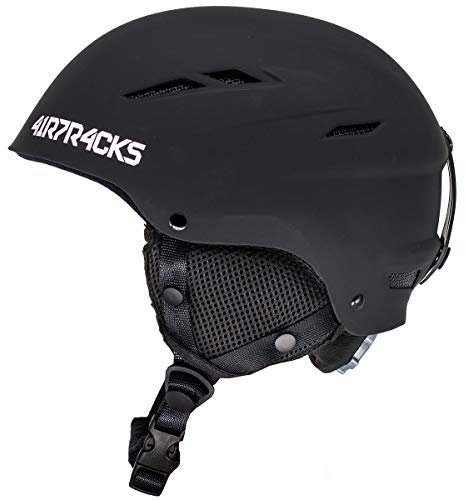 Airtracks Star T-200 Ski Helm Snowboardhelm für Herren Damen Skihelm Snowboard Helm - schwarz - S (48-51cm)