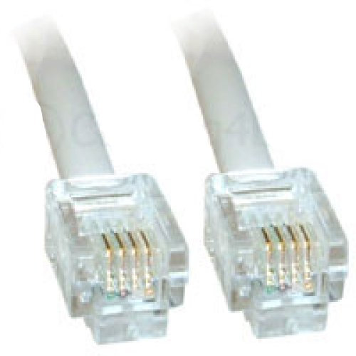 World of Data RJ11 Cavo ADSL a Banda Larga, Alta qualità, 100% in Rame, con contatti Dorati