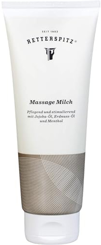 RETTERSPITZ Massage Milch pflegend und stimulierend mit Jojoba-Öl, Erdnuss-Öl und Menthol, 125 ml Lösung