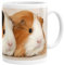 Merchandise for Fans Becher aus Keramik - 330 ml Motiv: Meerschweinchen Zwei Tiere nebeneinander Porträt (01)