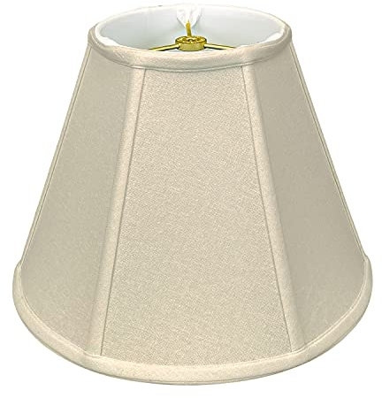 Royal Designs Deep Empire Lampenschirm, Leinen, Beige, 9 x 16 x 12,25