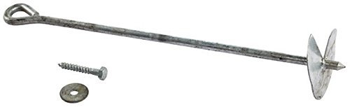 Set di Ancoraggio a Terra in Acciaio zincato Ancoraggio a Terra da avvitare Ancoraggio a Terra 50 cm, 1 Pezzo