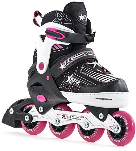 SFR Pulsar Children’s Unisex Adjustable Skates, RS480, pink, 12-2 UK (30.5-34 EU)