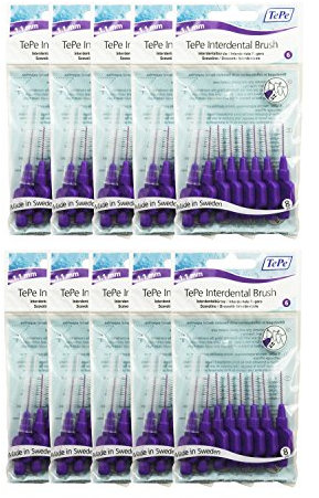TePe Lot de 10 paquets de 80 brossettes interdentaires Violet