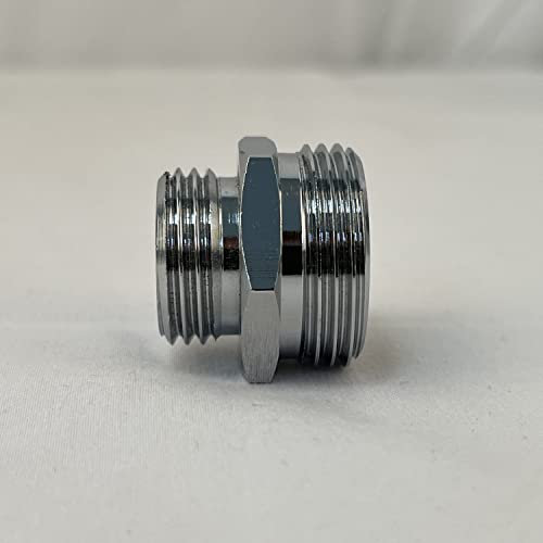 Boutté Mamelon laiton réduit double mâle 20x27-15x21 Chrome 19MC