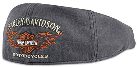 HARLEY-DAVIDSON Flame Graphic Ivy Cap 99537-11VM Herren Hat, Schwarz, Beige, Orange, M