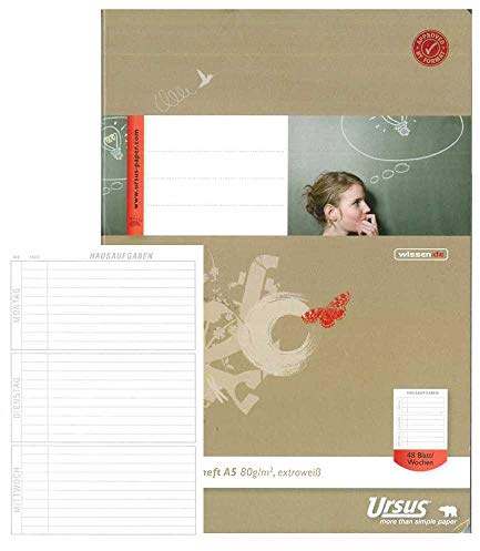 Ursus Basic 040548003 Aufgabenhefte und Mitteilungshefte A5/48 Blatt