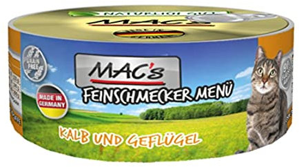 Mac's Katzenfutter getreidefrei Kalb + Geflügel, 100 g