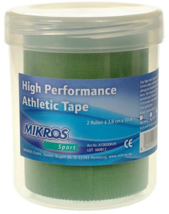 Mikros High Performance Athletic Tape - 2 Rollen-Box (3,8 cm x 10 m), Grün