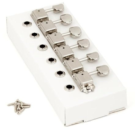 Fender® American Vintage STRAT®/TELE® TUNING MACHINES Mecánicas para guitarra eléctrica - Ratio 15:1-6-Izquierda - Color: Níquel