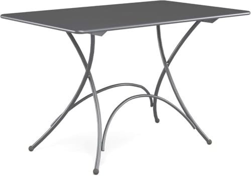 Emu Pigalle Classic rechteckiger Klapptisch aus Stahl 118 x 76 cm Farbe Eisen Antik Code 22