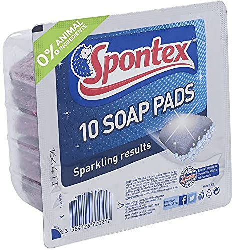 Spontex Lot de 10 tampons remplis de savon
