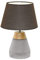 EGLO Tischlampe Tarega, 1 flammige Tischleuchte, Nachttischlampe aus Stahl, Holz, Beton, Stoff, Farbe: Grau, braun, Fassung: E27, inkl. Schalter