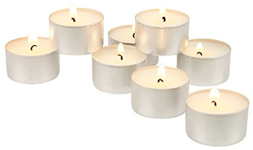 Stonebriar Dtl-100–8 Bougies à Combustion Longue – 8 Heures – Blanc – Non parfumées – Lot de 100, Blanc, 100 Pack(8 Hours)