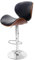 Mendler Barhocker Foxrock, Barstuhl, Holz Bugholz Retro-Design - Walnuss-Optik, Kunstleder schwarz
