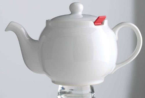 London Teapot Company-Chatsford 6-Cup Teapot with One Red Filter, White