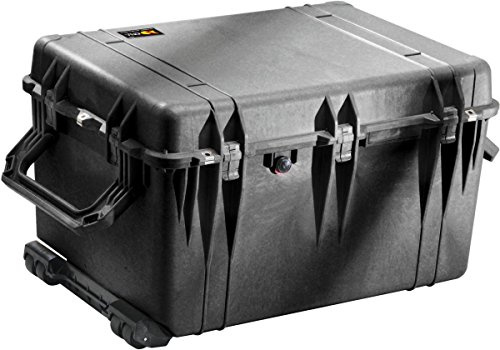 PELI 1660 Heavy-Duty Transport Case With Wheels and Telescopic Handle, IP67 Watertight and Dustproof, 260L Capacity, Made in Germany, With Customisable Foam Insert, Black