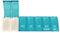 Anabox - Pilulier Semainier Box7-7 Compartiments Journaliers Indépendants - Organisateur de Médicaments Hebdomadaire Compact - Fabriqué en Allemagne - Sans BPA - Coloris Turquoise