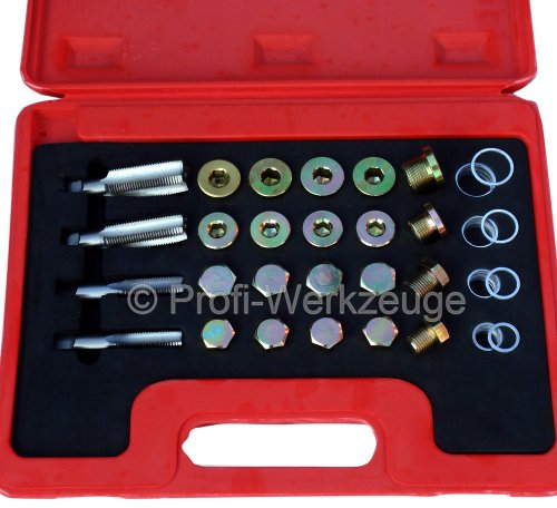 Profi-Werkzeuge Ölablassschraube Reparatur-Set, 13-20 mm Universal Reparatur Satz Ölschrauben