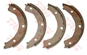TRW Bremsbackensatz, Feststellbremse GS8726 Kompatibel mit: FORD ESCORT CLASSIC, ESCORT CLASSIC Turnier, ESCORT V, ESCORT V Cabriolet, ESCORT V Stufenheck, ESCORT V Turnier, ESCORT VI