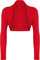 WearAll Ladies Long Sleeve Shrug Womens Bolero Cardigan Top - Red - 12/14