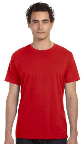Men's Short Sleeve Poly/Cotton Tee (Red) (2X-Large)