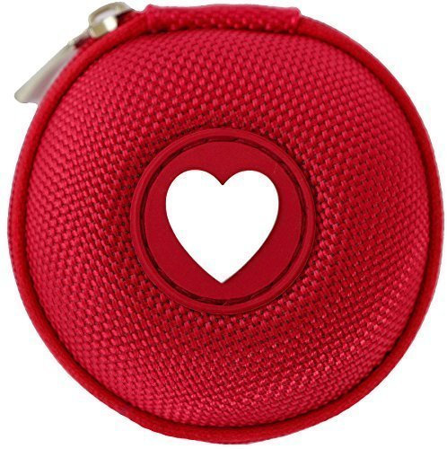 immi Mini-Etui, Case nur 7cmØ, Täschchen für kleine Utensilien (Rot)