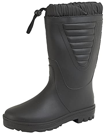 Stormwells Tie Top Polar Mens Wellies Black W226A