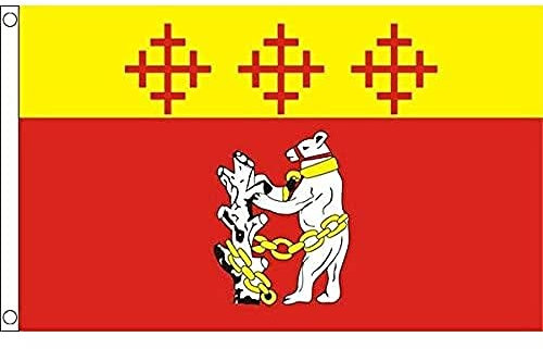 AZ FLAG - Flagge Grafschaft Warwickshire - 150x90 cm - Warwickshire Fahne 100% Polyester mit Messing-Ösen - 110g