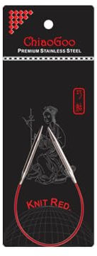 ChiaoGoo Knit RED circular needle 23cm 2.25mm - 1pc