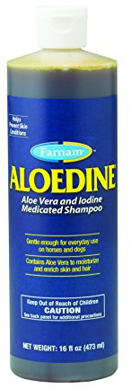 Farnam Medicated Shampoo with Aloe Vera and Iodine | Moisturizing and Gentle | for Horses, Ponies and Dogs | 16 oz
