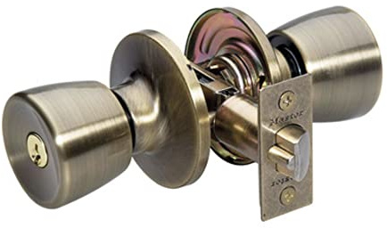 Master Lock TUO0105 Tulip con entrada pomo para Puerta, latón envejecido