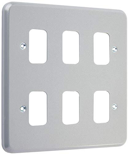 MK Electric Metalclad Plus Grid Plus 6 Module Frontplate