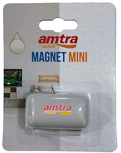 Amtra Amtra Wave Magnet Mini, Escobilla De Goma Para Limpieza De Acuarios, Cepillo Raspador De Acuario Con Imán, Tamaño Pequeño 4X2,5X2 Cm