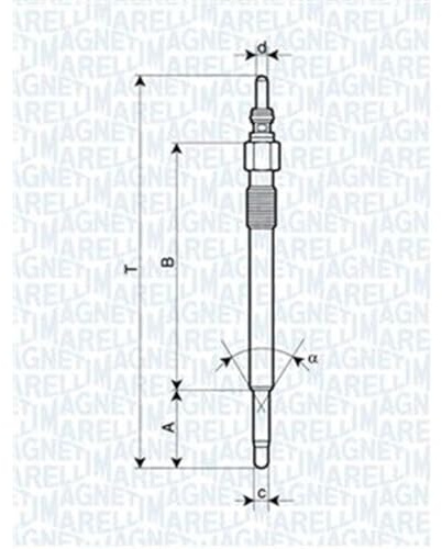 MAGNETI MARELLI Diesel Glühkerze 11,5V Schlüsselweite: 10mm Gewindemaß:M10X1 Glühkerzenausführung:Metall-Glühkerze Kompatibel mit VW LT 28-46 II Kastenwagen 2DA, 2DD, 2DH LT 28-35 II Bus 2DB, 2DE, 2DK