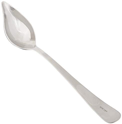 Mercer Culinary M35143 Petite Saucier Spoon with Spout .4 oz, Silver, 18-8 Steel