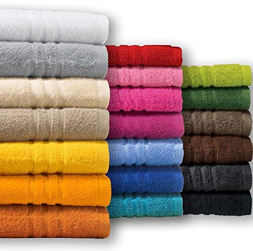 REDBEST Badetuch New York Creme Größe 100x150 cm - leichte, weiche Qualität, saugstark, sehr strapazierfähig, 100% Baumwolle