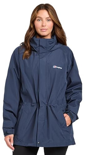 Berghaus Damen Cornice III Interactive Gore-Tex Wasserdichte Shell Jacke, Langlebiger, atmungsaktiver Regenmantel, Blau, 34 EU