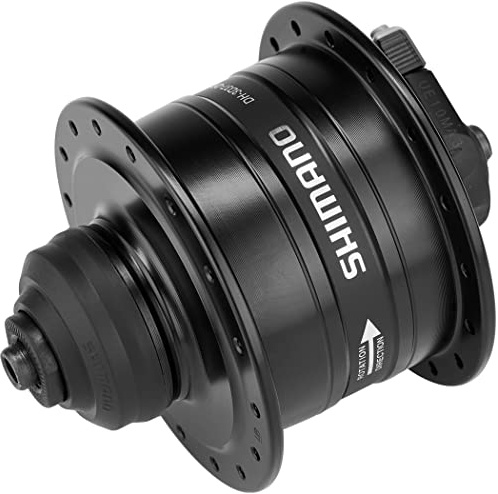 Shimano Dh-3D37 6 Volt/3 Watt, Centraliserat Lås Med 36 Hål Navdynamo Black 6 Hål