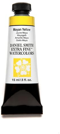 DANIEL SMITH Extra Fine™ Watercolor Paint, 15ml, Tube, Mayan Yellow, 0.5 fl oz, (Pack of 1)