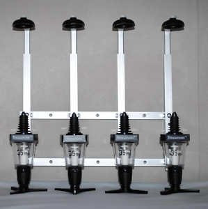 4 Bottle 1 Litre Wall Fixing Bracket Rack & 4 X 50ml Optics 3213/3104