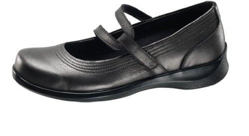 Apex - A3000w Klassischer Oxford-Schuh mit Streifen Damen, Schwarz (schwarz), 42 XW EU
