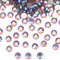 Jollin Glue Fix Flatback Rhinestones Glass Diamantes Gems For Nail Art (ss20 576pcs, Light purple AB)