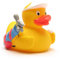 Duckshop I Badeente Golf I Quietscheente L: 7,5 cm I inkl. Quietscheentchen-Schlüsselanhänger im Set I Geschenk für Sportler I Präsent Sammler